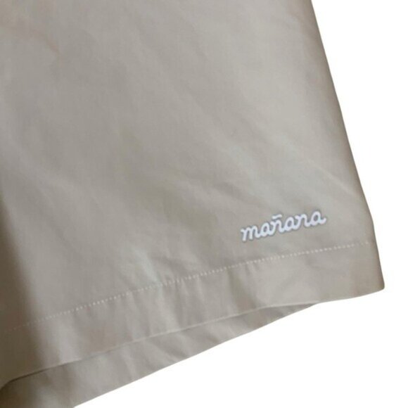Mañana Surfing Company Beige Quick Dry Board Shorts Mens Small Activewear - Picture 2 of 5